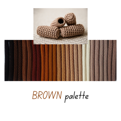 Crochet CHAIR SOCKS | BROWN PALETTE