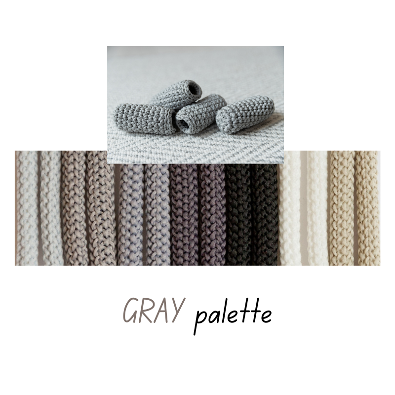 Crochet CHAIR SOCKS | GRAY PALETTE