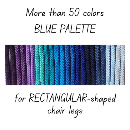 Crochet CHAIR SOCKS | for RECTANGULAR-shaped chair legs | BLUE PALETTE