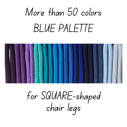 Crochet CHAIR SOCKS | for SQUARE-shaped chair legs | BLUE PALETTE